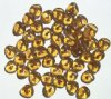 50 4x9mm Speckled Topaz Wavy Disk Beads 